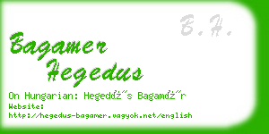 bagamer hegedus business card